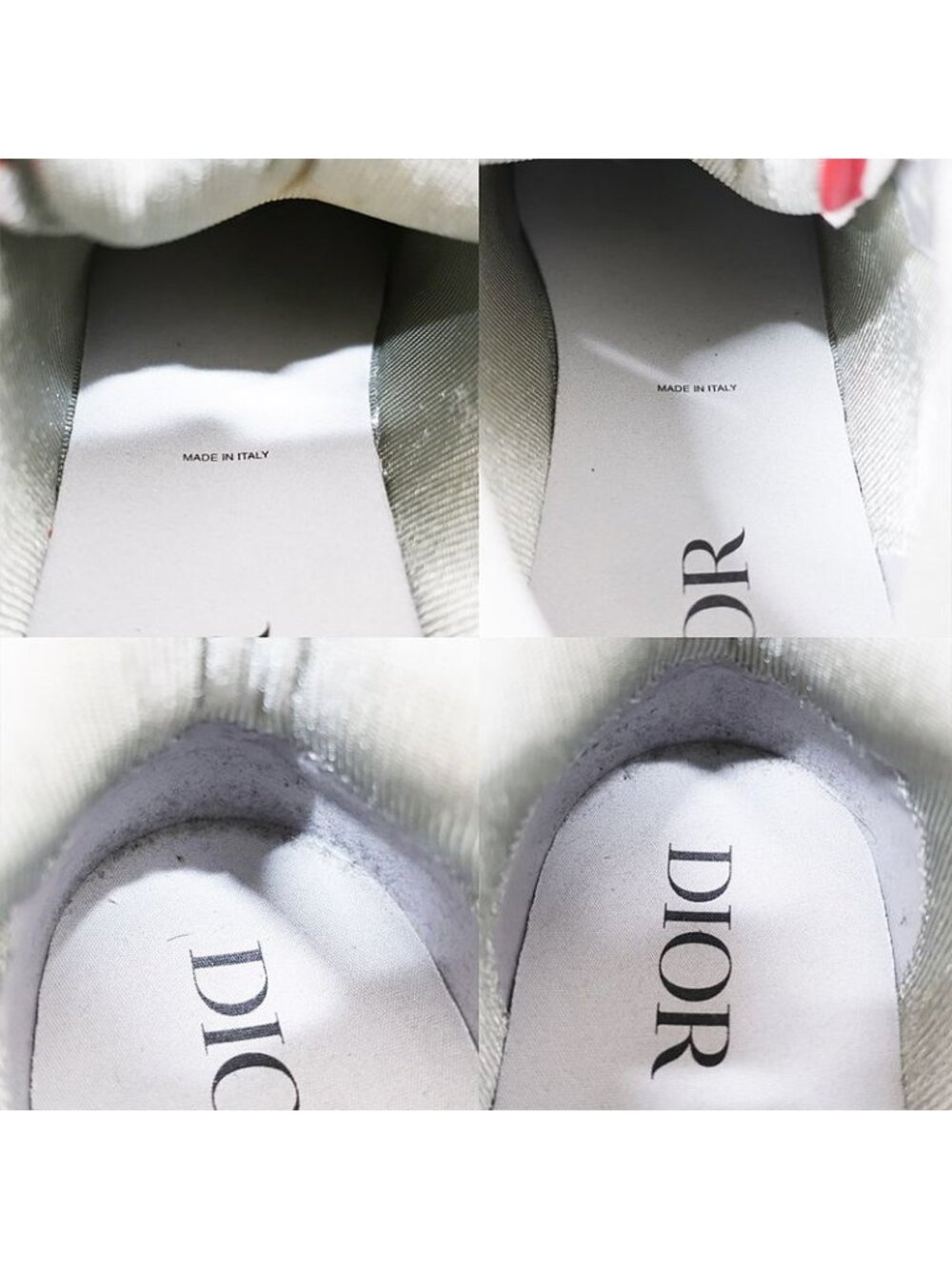 Dior Sneakers High Cut Trotter Pattern White Red Size - Picture 6 of 10